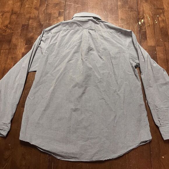 POLO RALPH LAUREN Men's Classic-Fit Gingham Stretch Poplin Shirt Size Large LOGO - Picture 7 of 9